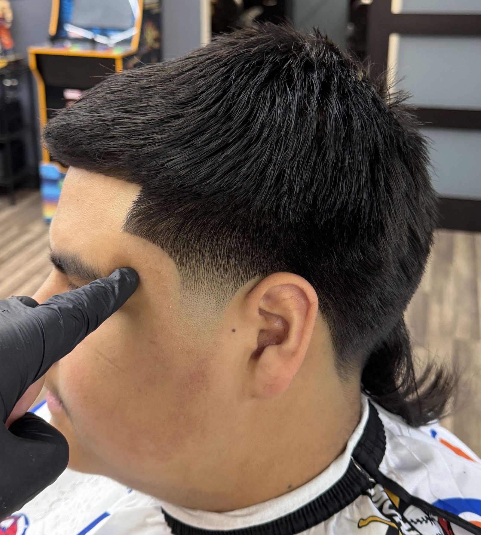 Modern mullet with taper